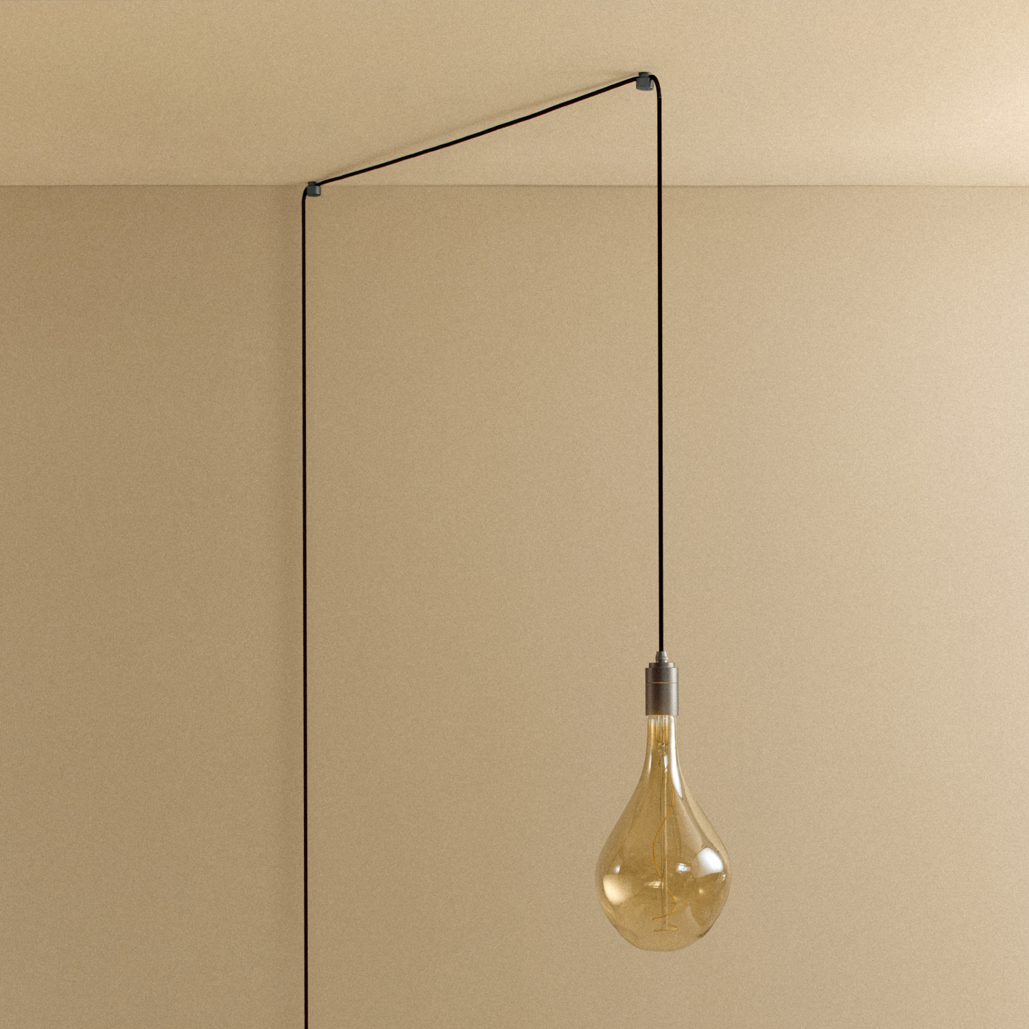 Tala Voronoi III Plug-In Pendant in Graphite shown unlit