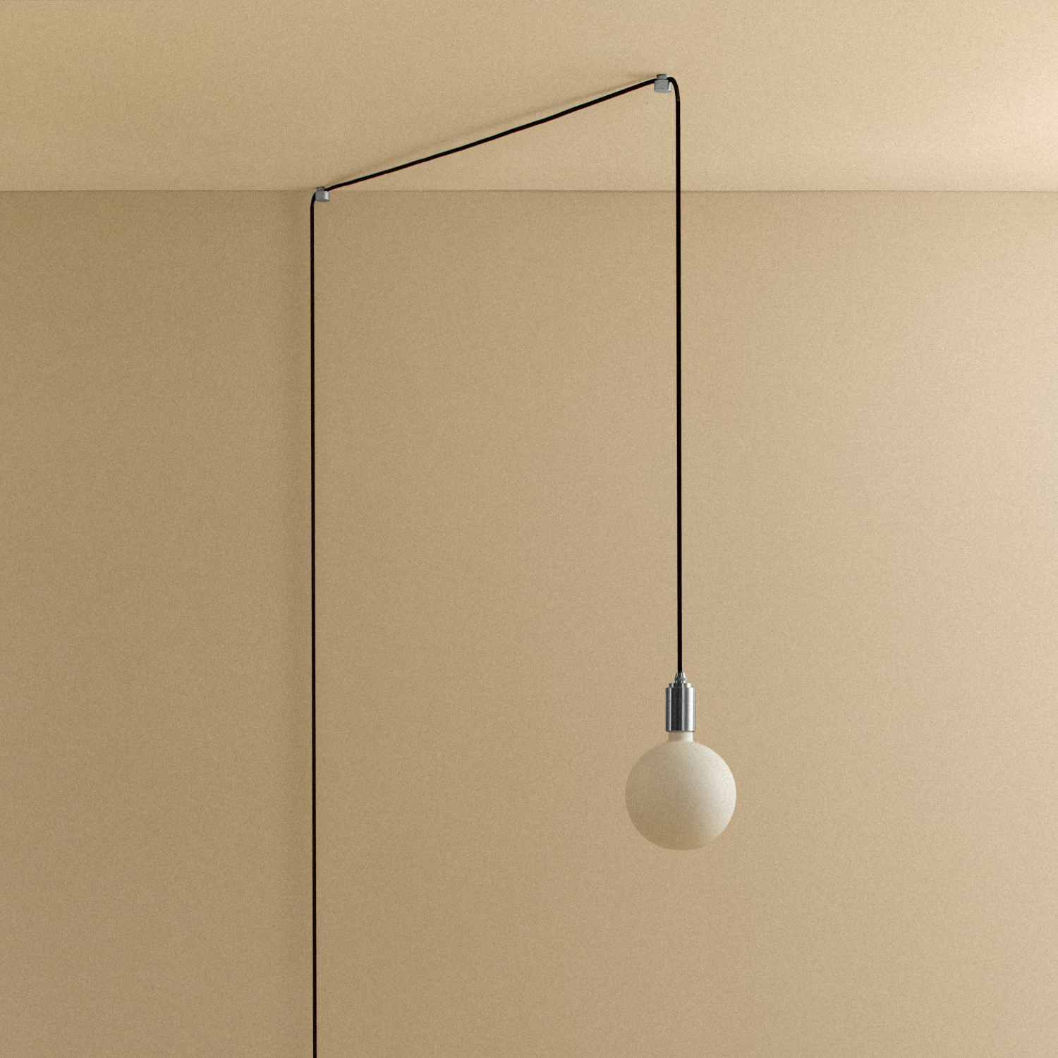 Tala Sphere IV Plug-In Pendant in Stainless Steel shown unlit