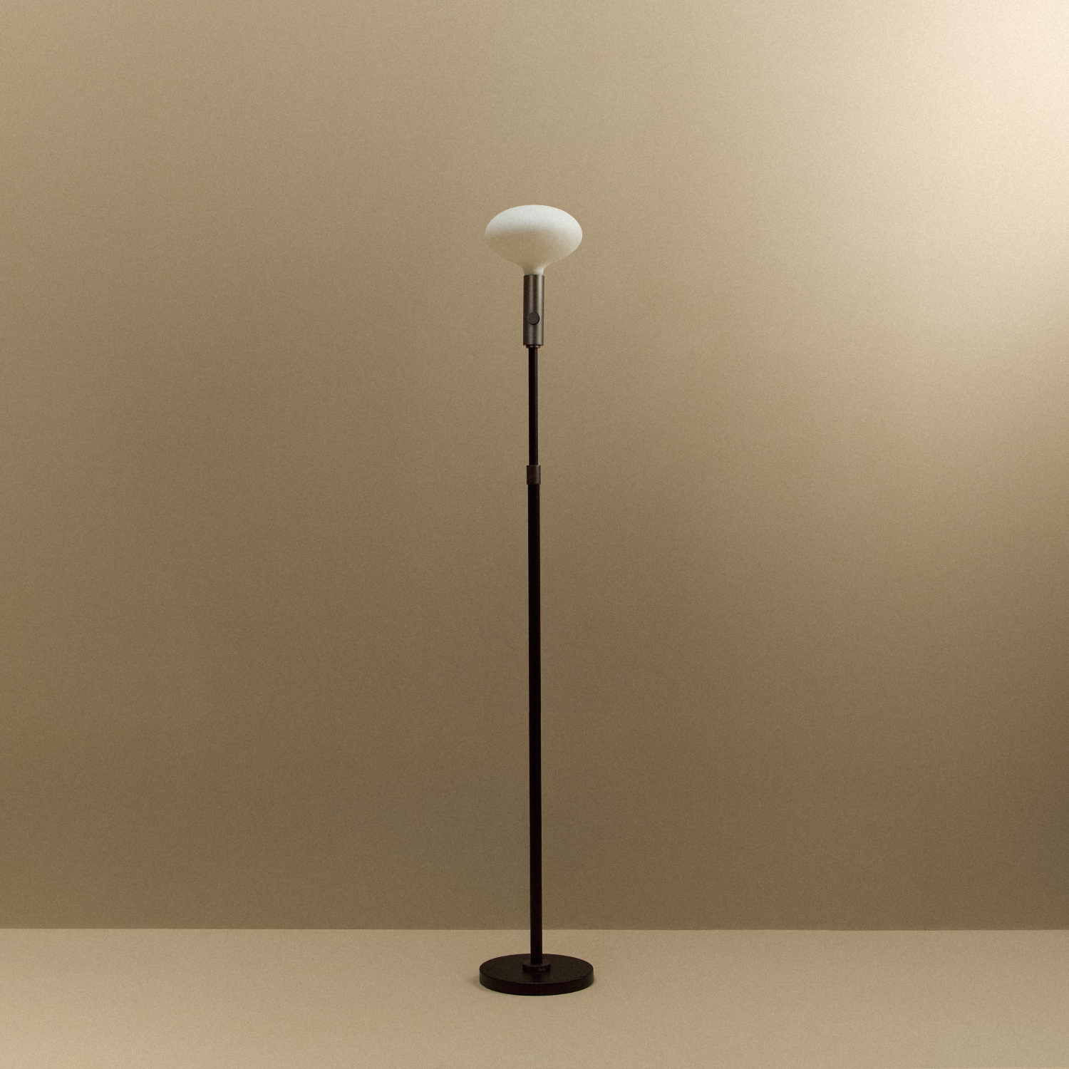 Tala Poise Adjustable Floor Lamp in Graphite + Oval II shown unlit