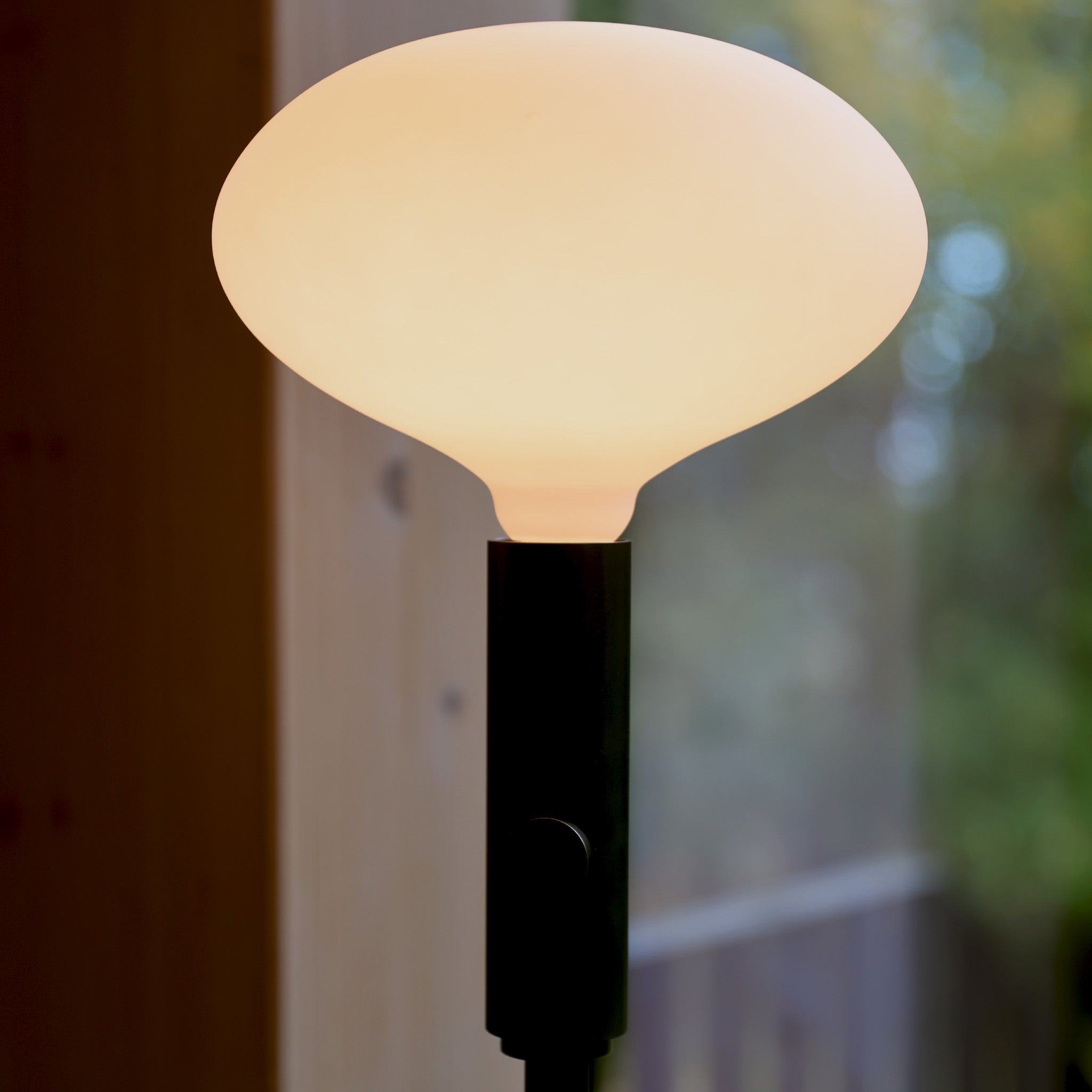 Tala Poise Adjustable Floor Lamp in Graphite + Oval II in a styled interior setting (view 3)