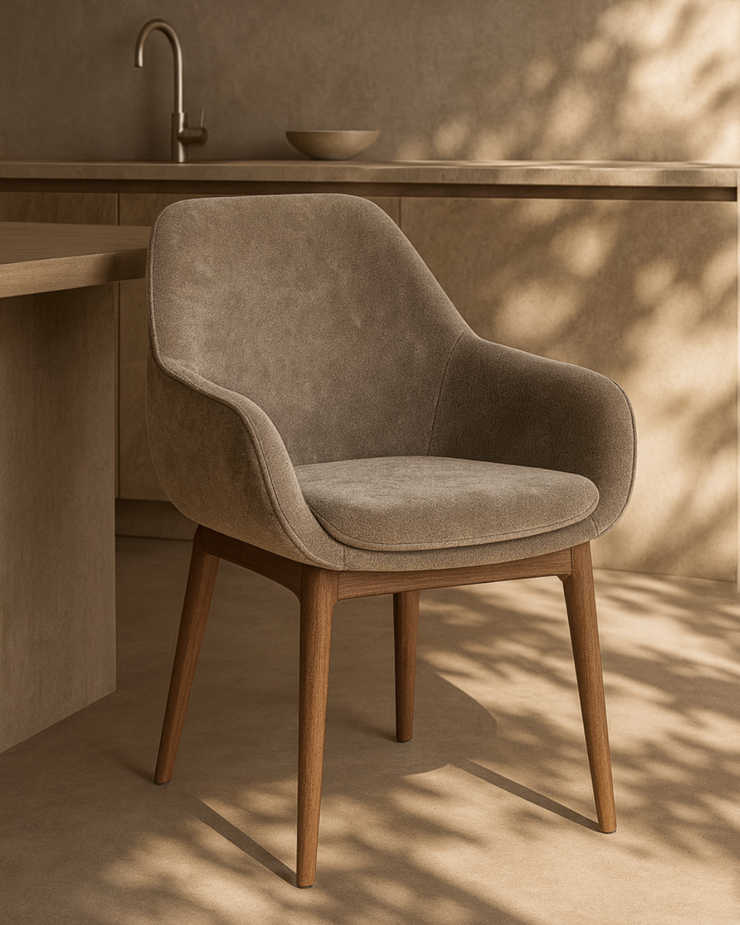 Tommy Franks Polanco dining chair in Seamist upholstery