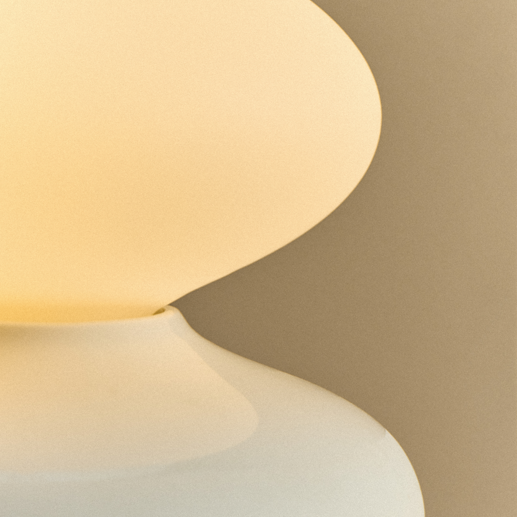 Tala Reflection Oval Table Lamp close-up detail of the finish