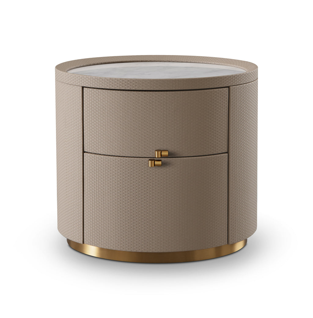 Ritz Bedside Table - White Marble