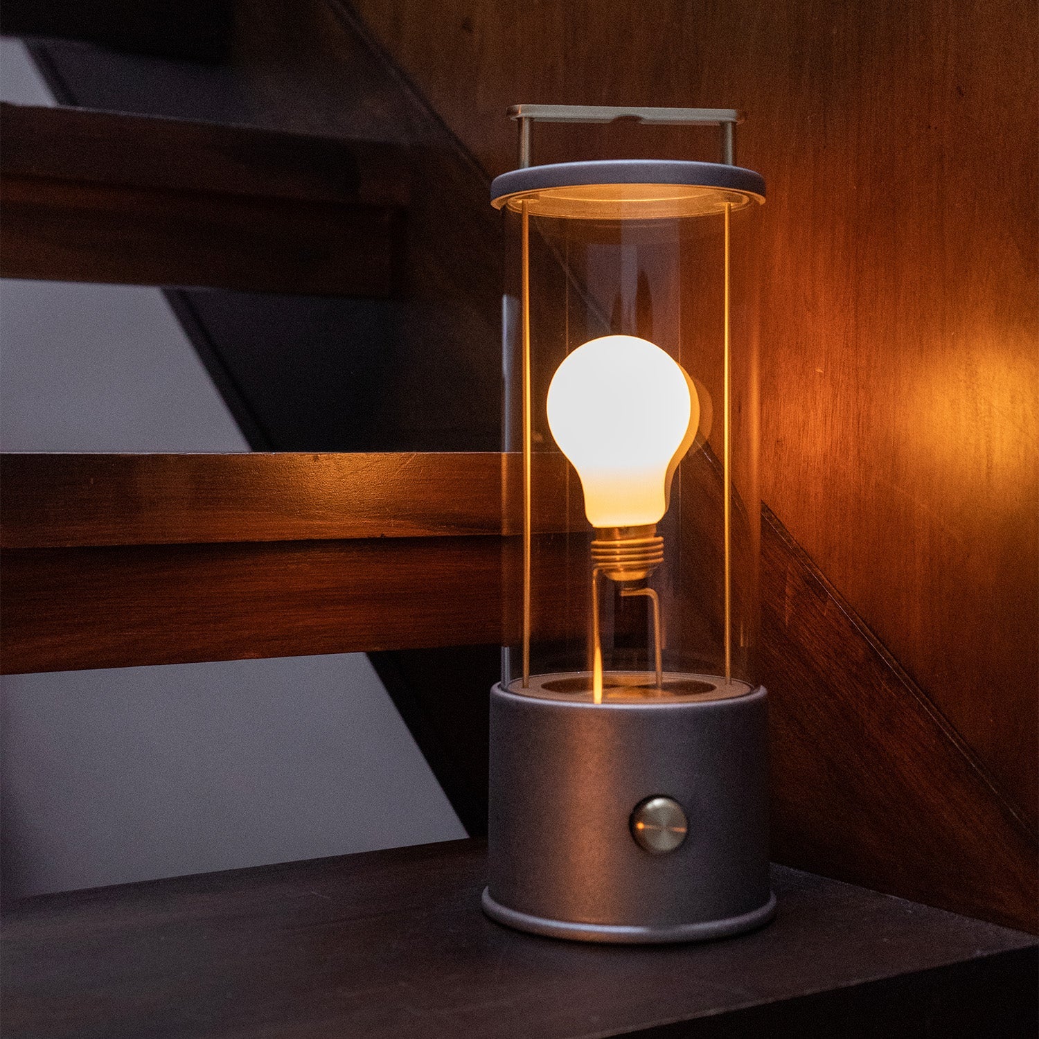Tala The Rugged Muse Portable Lamp in Raw Aluminium in a styled interior setting (view 4)