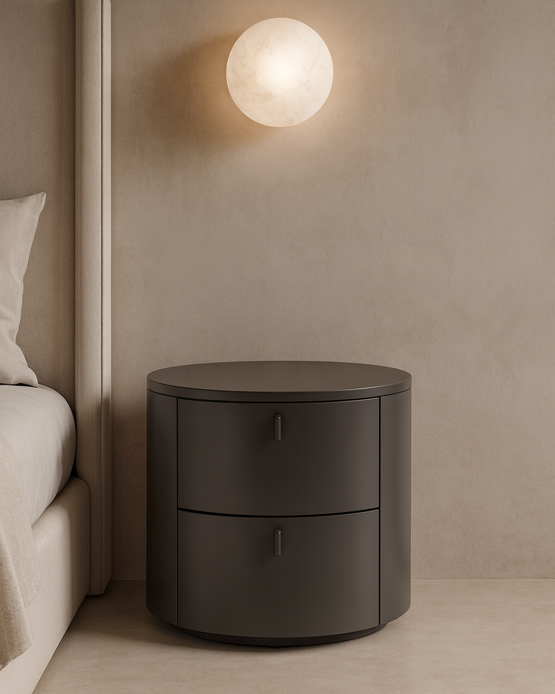 Tommy Franks Sims bedside table in matte anthracite
