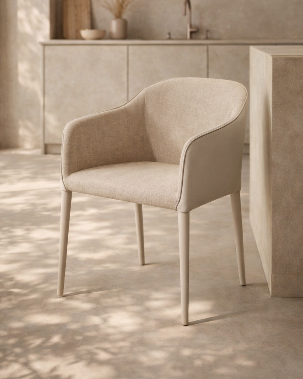 Tommy Franks Salcita armchairs in cream, set of two