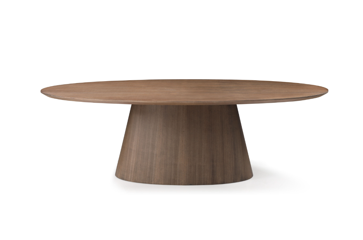 Tommy Franks Tavamo oval walnut dining table, alternate view