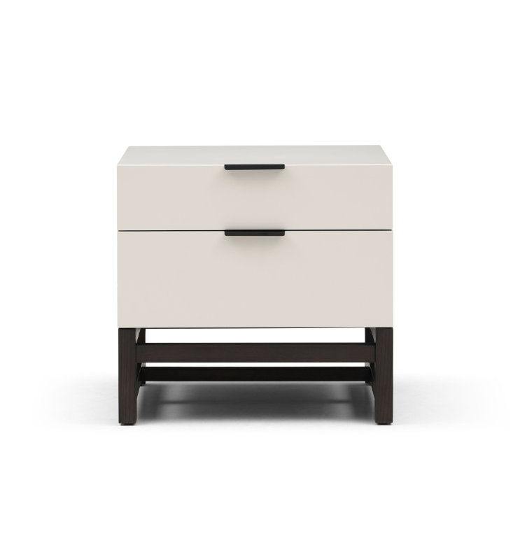 Tommy Franks Webb matte beige bedside table, alternate view