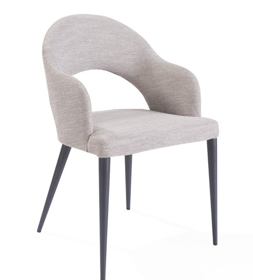 Tommy Franks Jiva light grey dining chair, alternate view