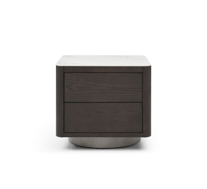 Tommy Franks Coin marble bedside table, alternate view