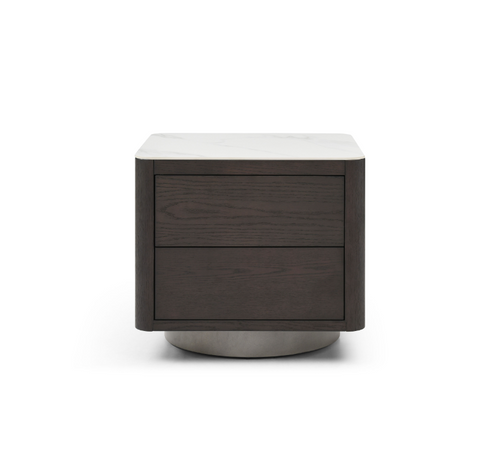 Tommy Franks Coin marble bedside table, alternate view