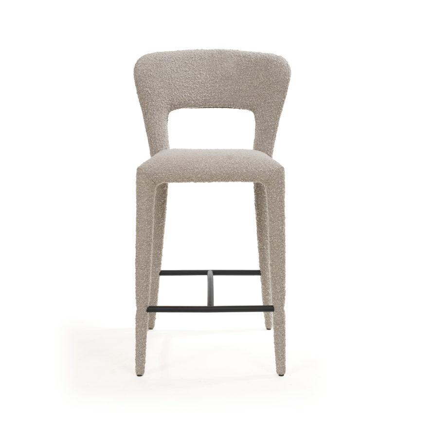 Tommy Franks Pari I bouclé bar stool, alternate view
