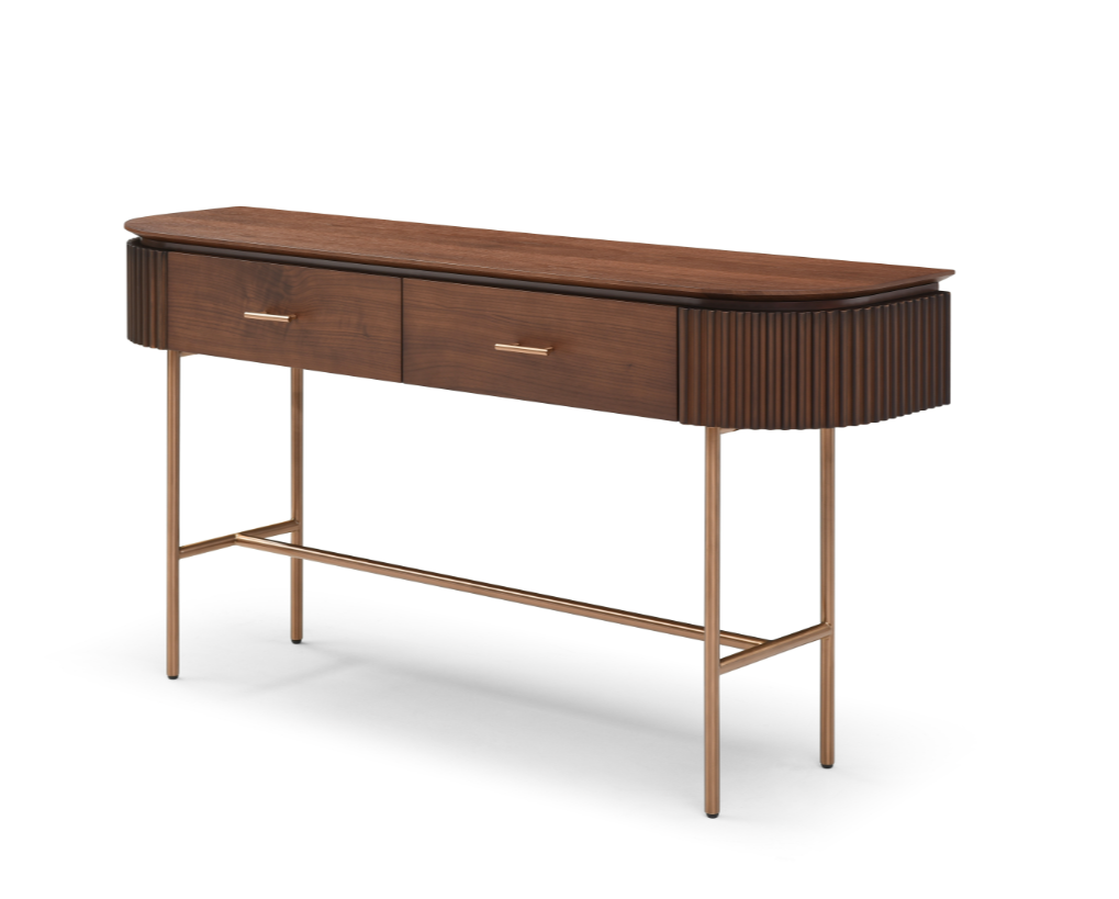 Tommy Franks Lantine walnut console, alternate view