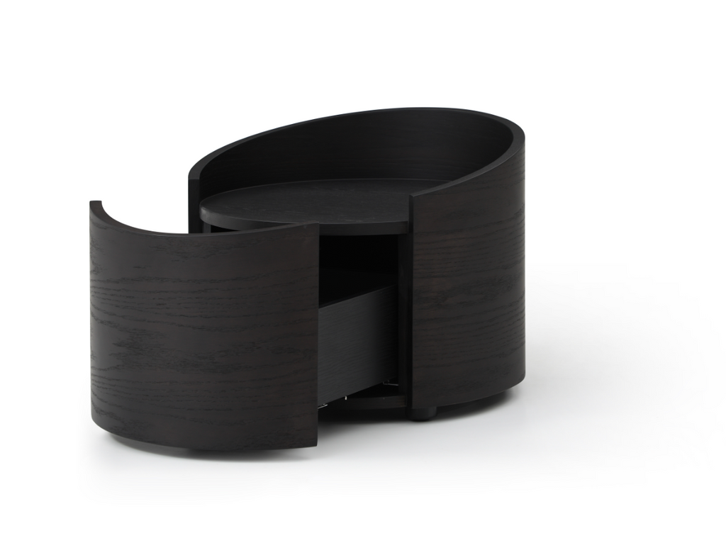 Amond Bedside - Smoke Oak