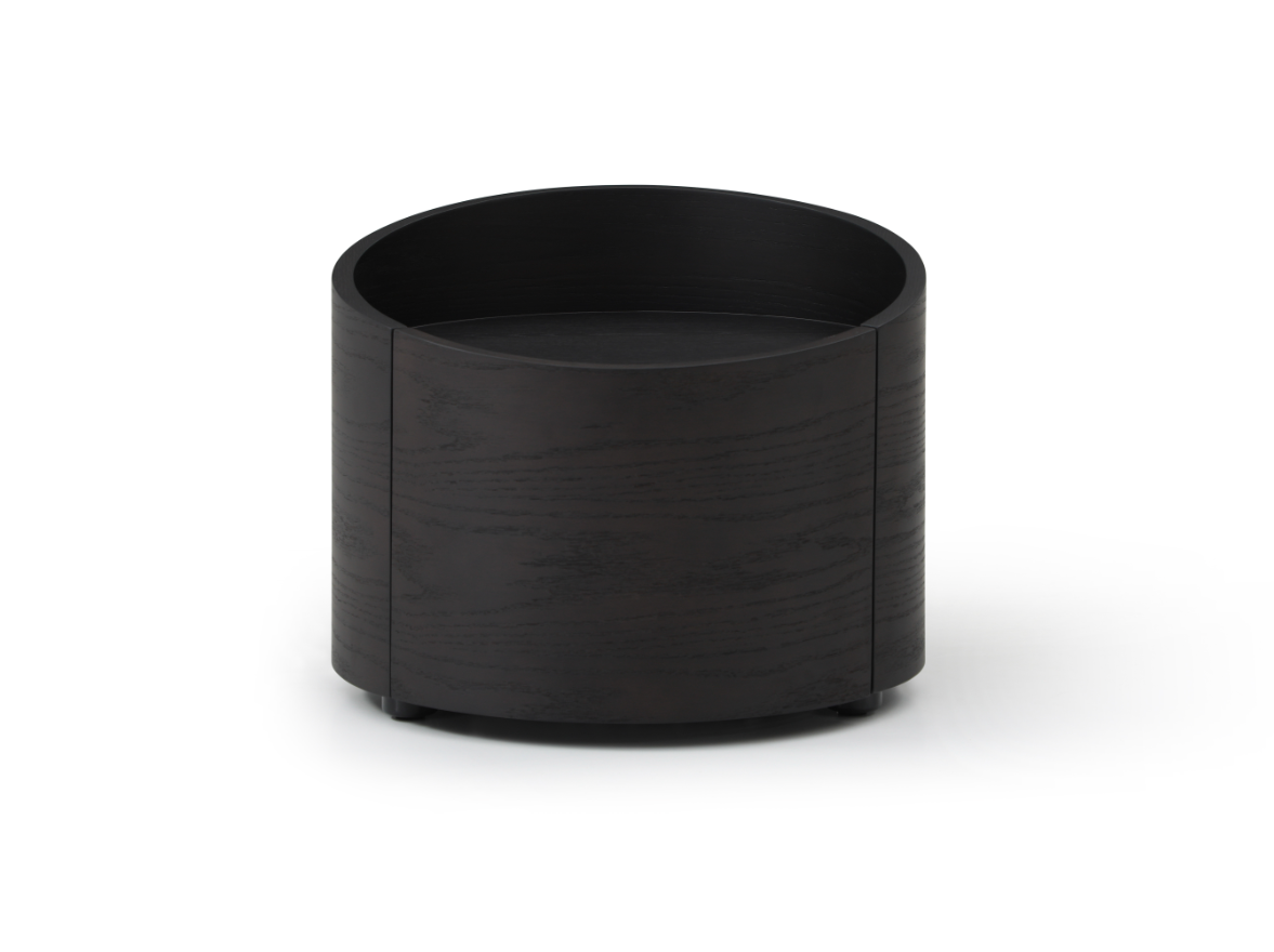 Tommy Franks Amond smoke oak bedside table, alternate view