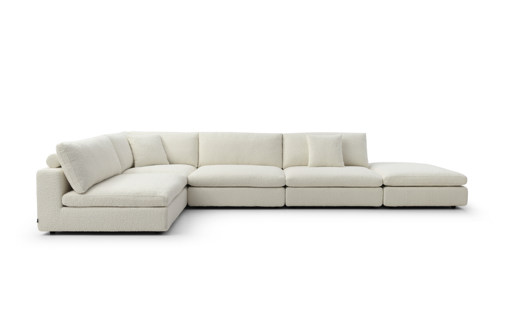 Tommy Franks Blanco bouclé modular sofa, alternate view