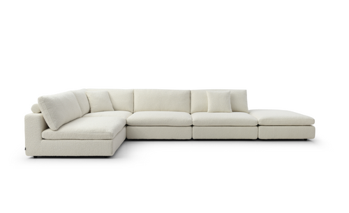 Tommy Franks Blanco bouclé modular sofa, alternate view