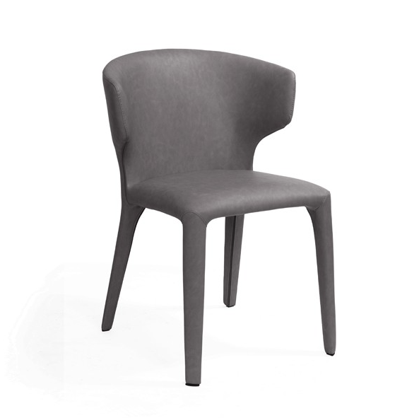 Tommy Franks Vela graphite dining chair, alternate view