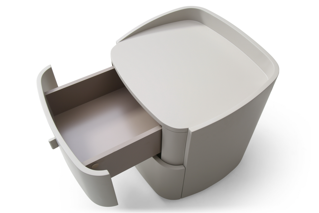Vertu Bedside Table - Matte Beige