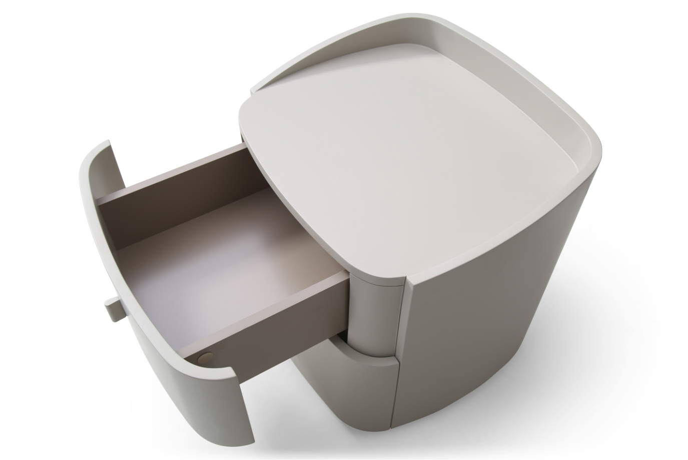 Vertu Bedside Table - Matte Beige