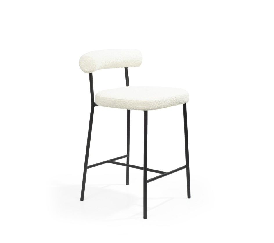 Tommy Franks Alita bouclé stool, alternate view