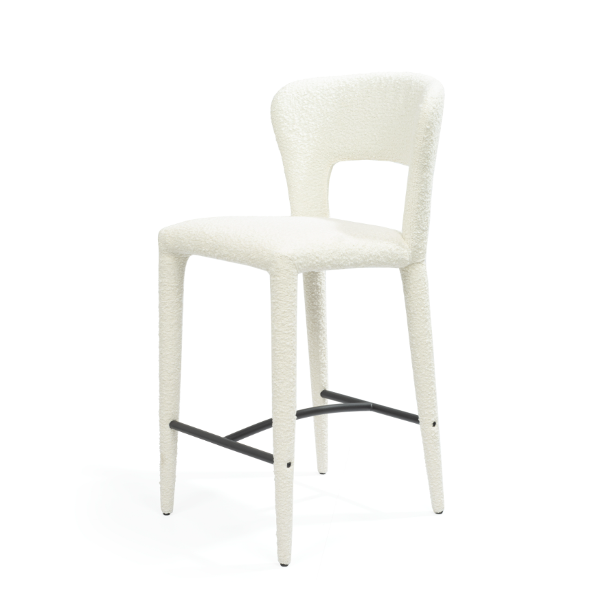 Tommy Franks Pari I bouclé bar stool, alternate view