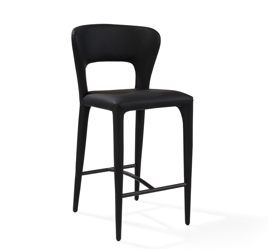 Tommy Franks Pari I Mustang black bar stool, alternate view