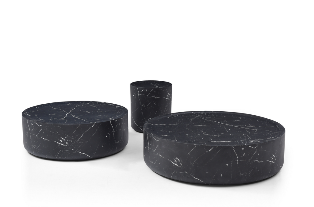 Ciladro Side Table - Faux Black Marble