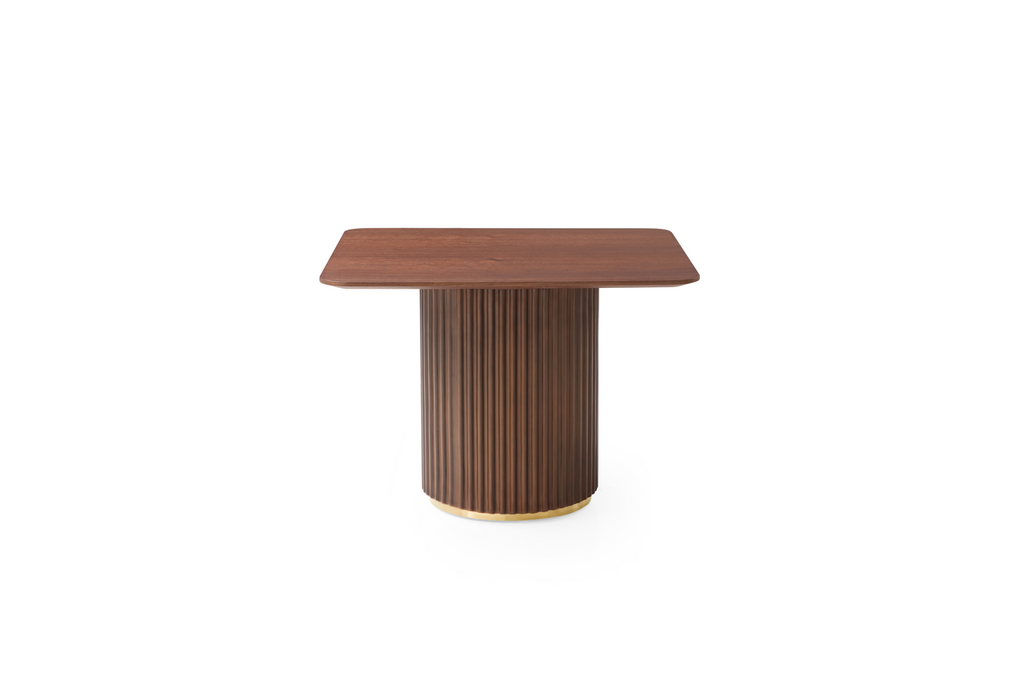 Lantine Side Table - Walnut & Brass
