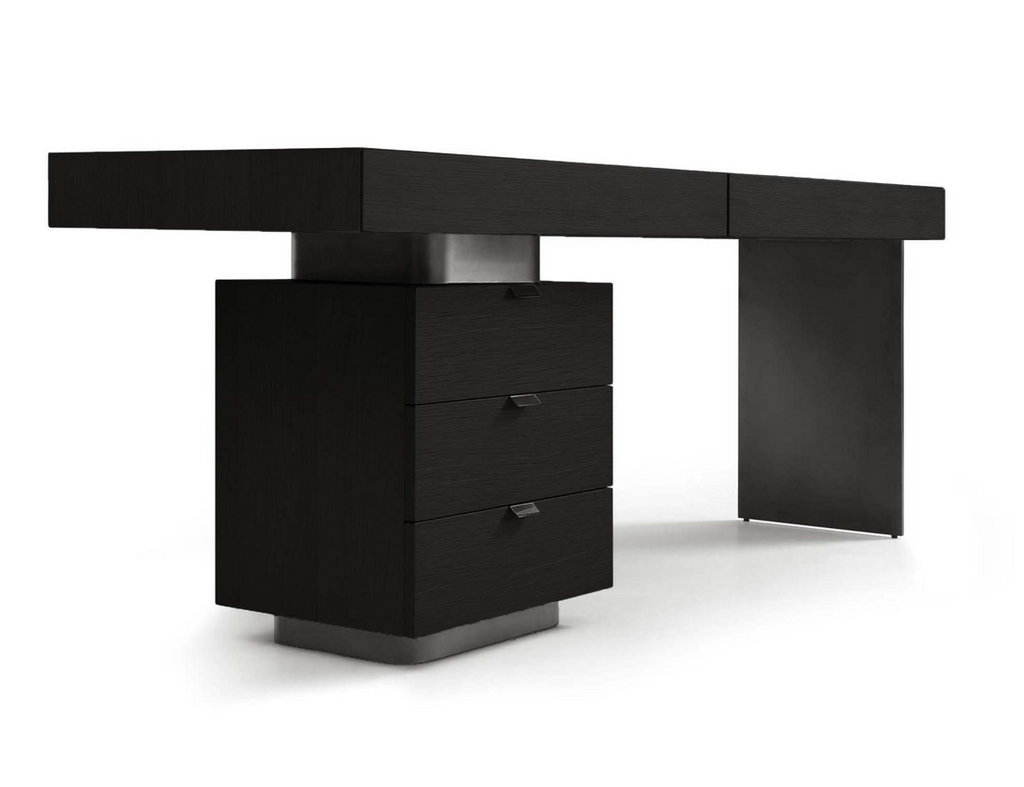 Tommy Franks Oston smoke oak desk, alternate view