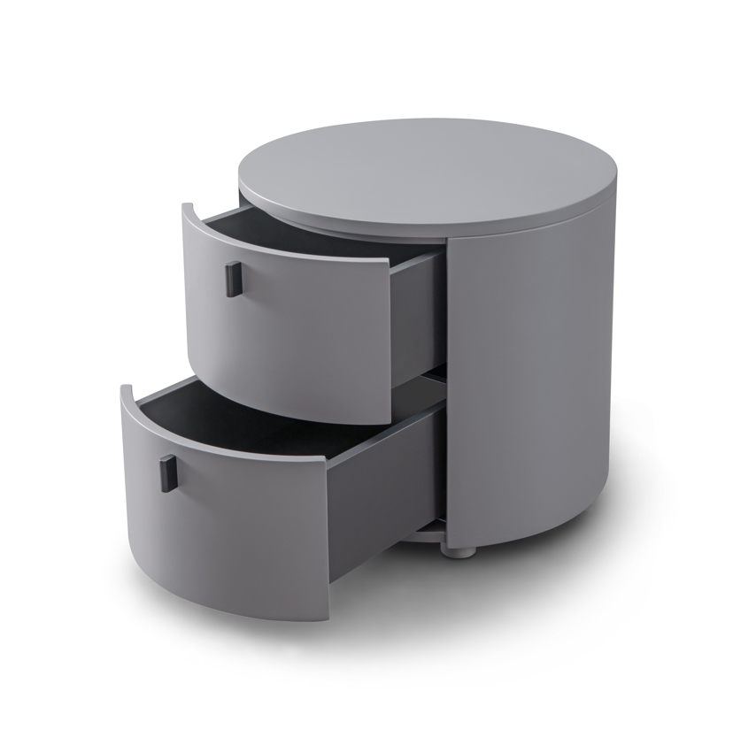Sims Bedside -  Matte Grey