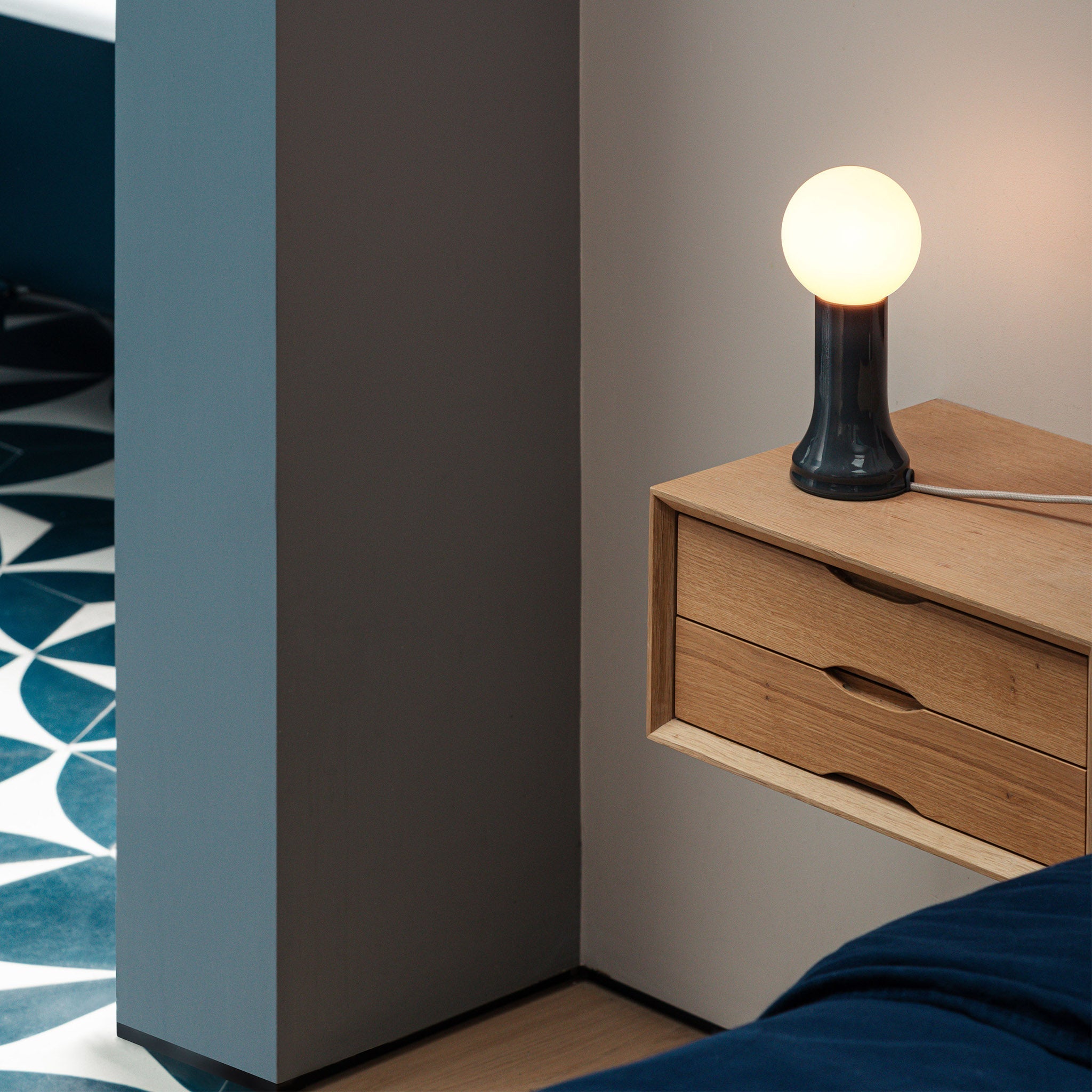 Tala Shore Table Lamp in Bottle Brown - Set of 2 in a styled interior setting (view 4)