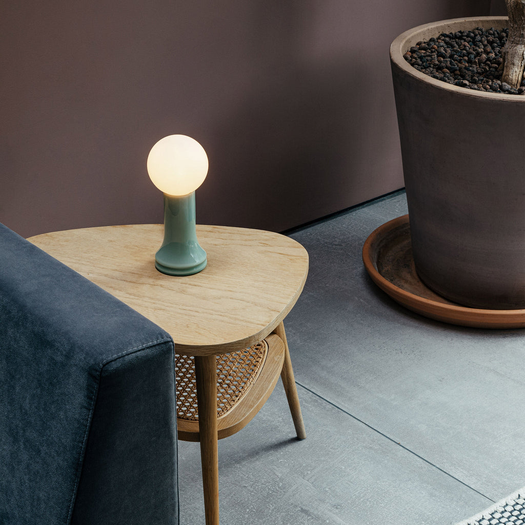 Tala Shore Table Lamp in Sea Green - Set of 2 in a styled interior setting (view 4)