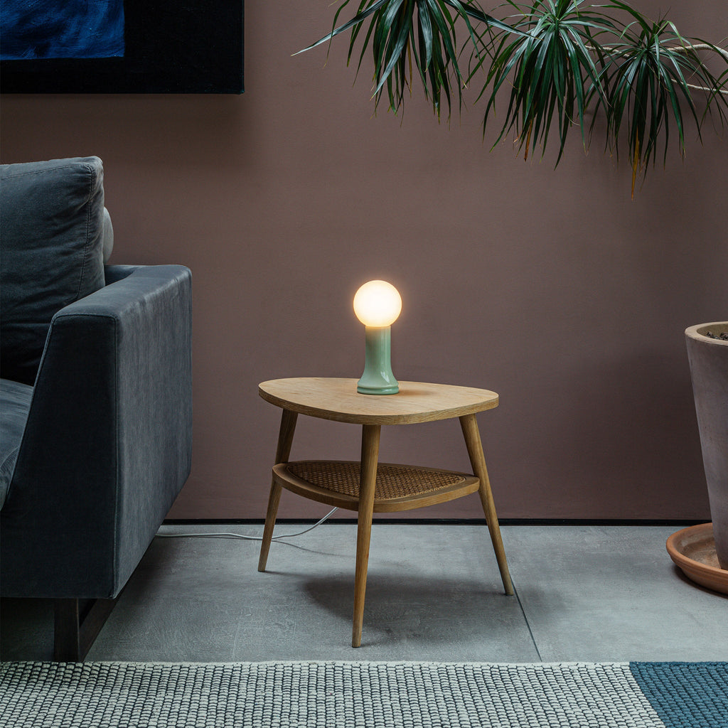 Tala Shore Table Lamp in Sea Green - Set of 2 in a styled interior setting (view 6)