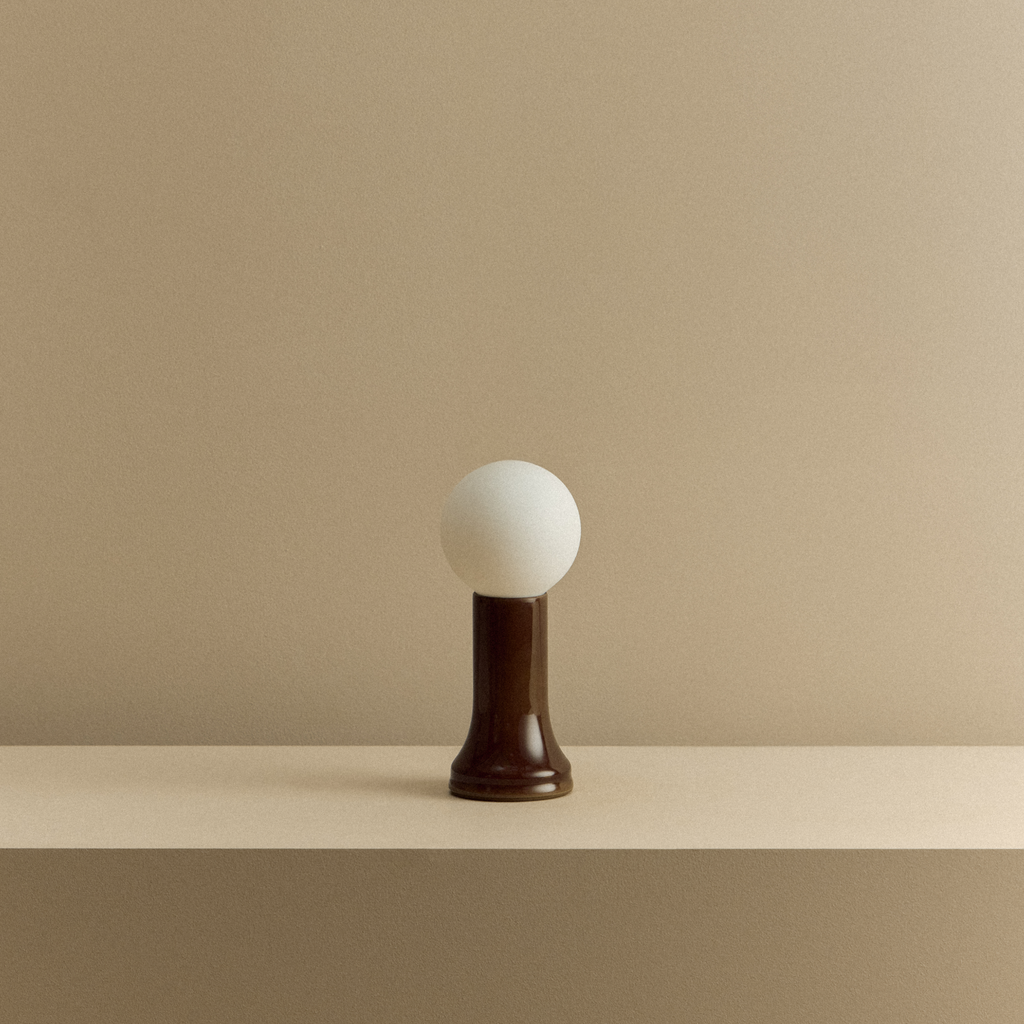 Tala Shore Table Lamp in Bottle Brown - Set of 2 shown unlit