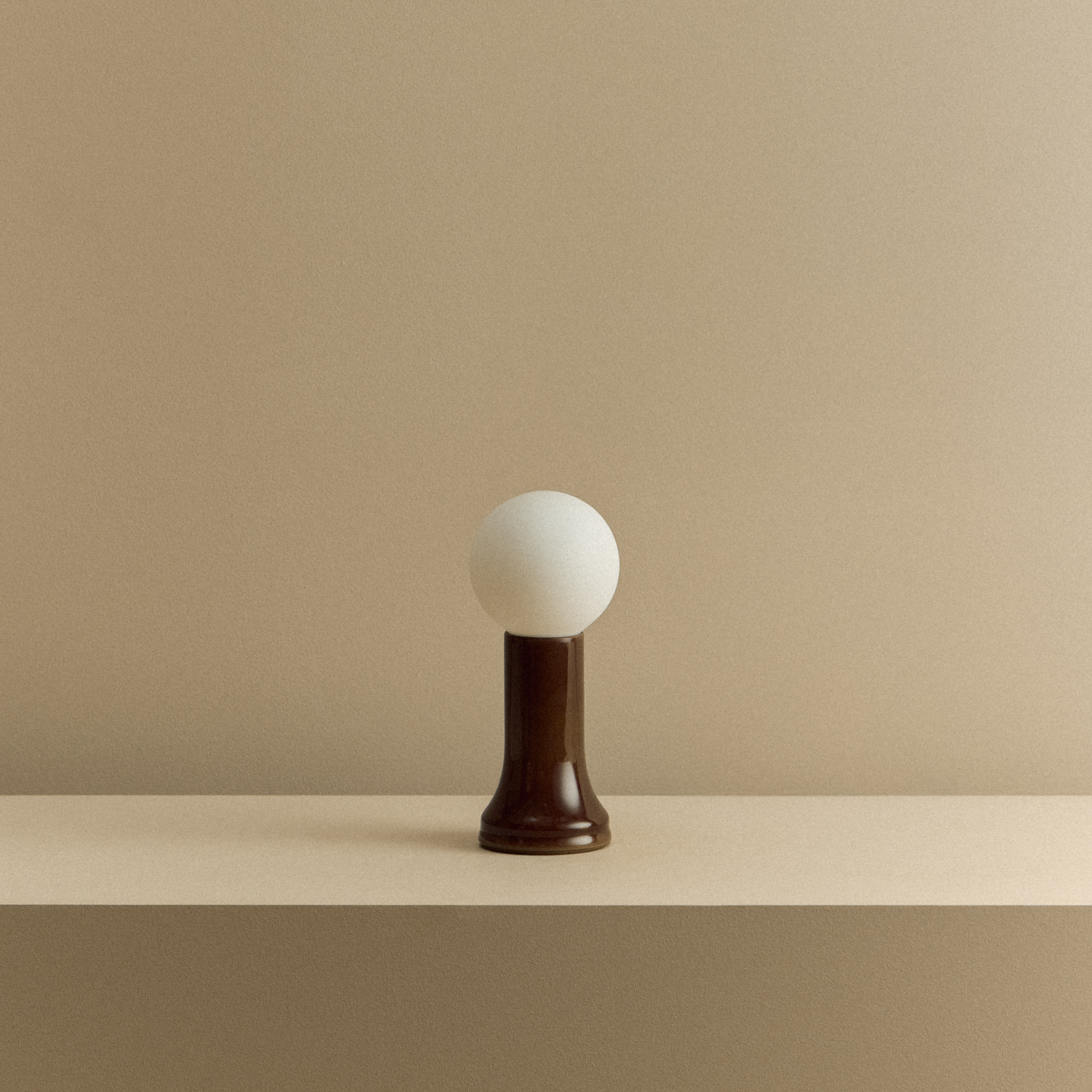 Tala Shore Table Lamp in Bottle Brown shown unlit