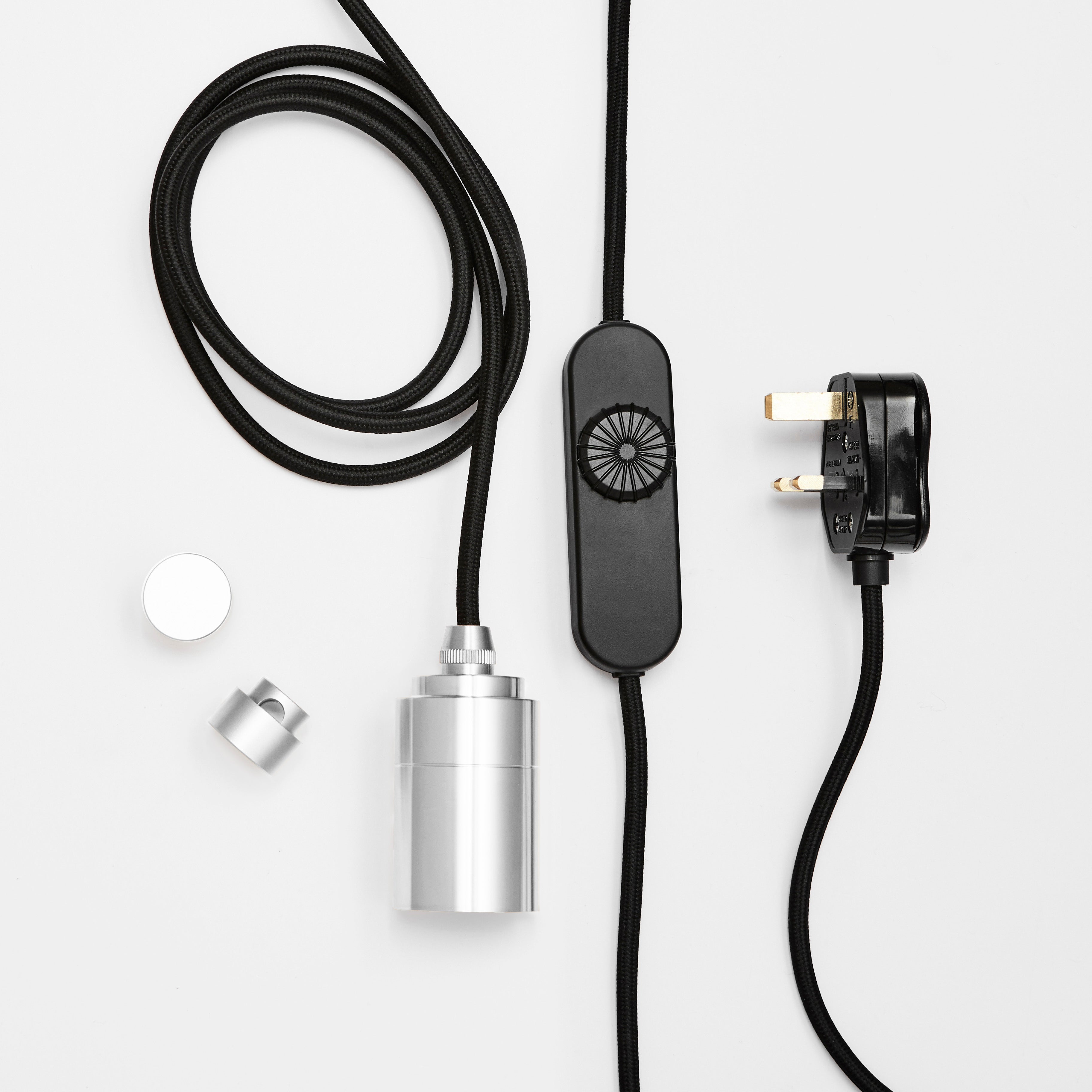 Tala Voronoi I Plug-In Pendant in Stainless Steel