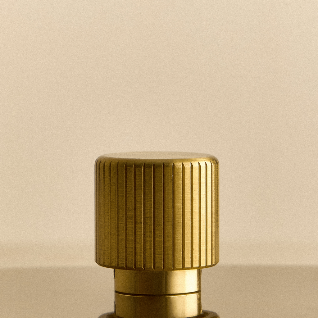 Tala Single Rotary Wall Dimmer in Brass close-up detail of the finish (view 2)