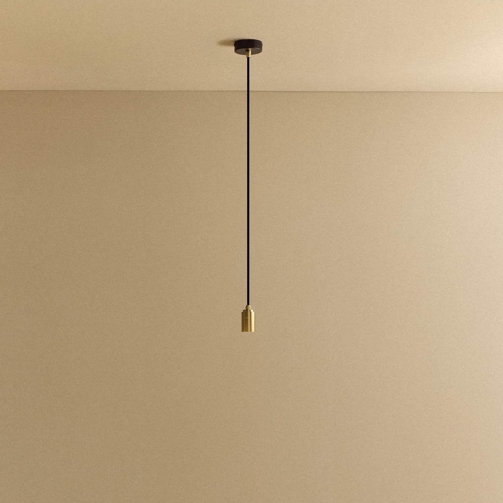 Tala Brass Pendant fixture shown without a bulb