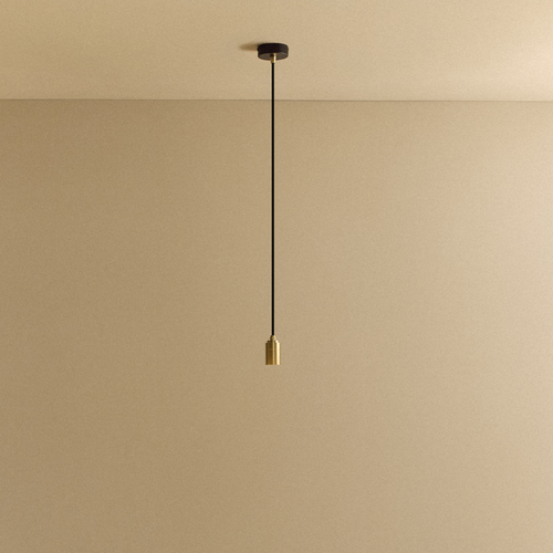 Tala Brass Pendant fixture shown without a bulb