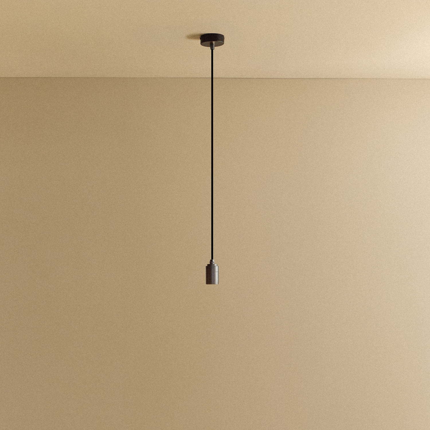 Tala Graphite Pendant fixture shown without a bulb