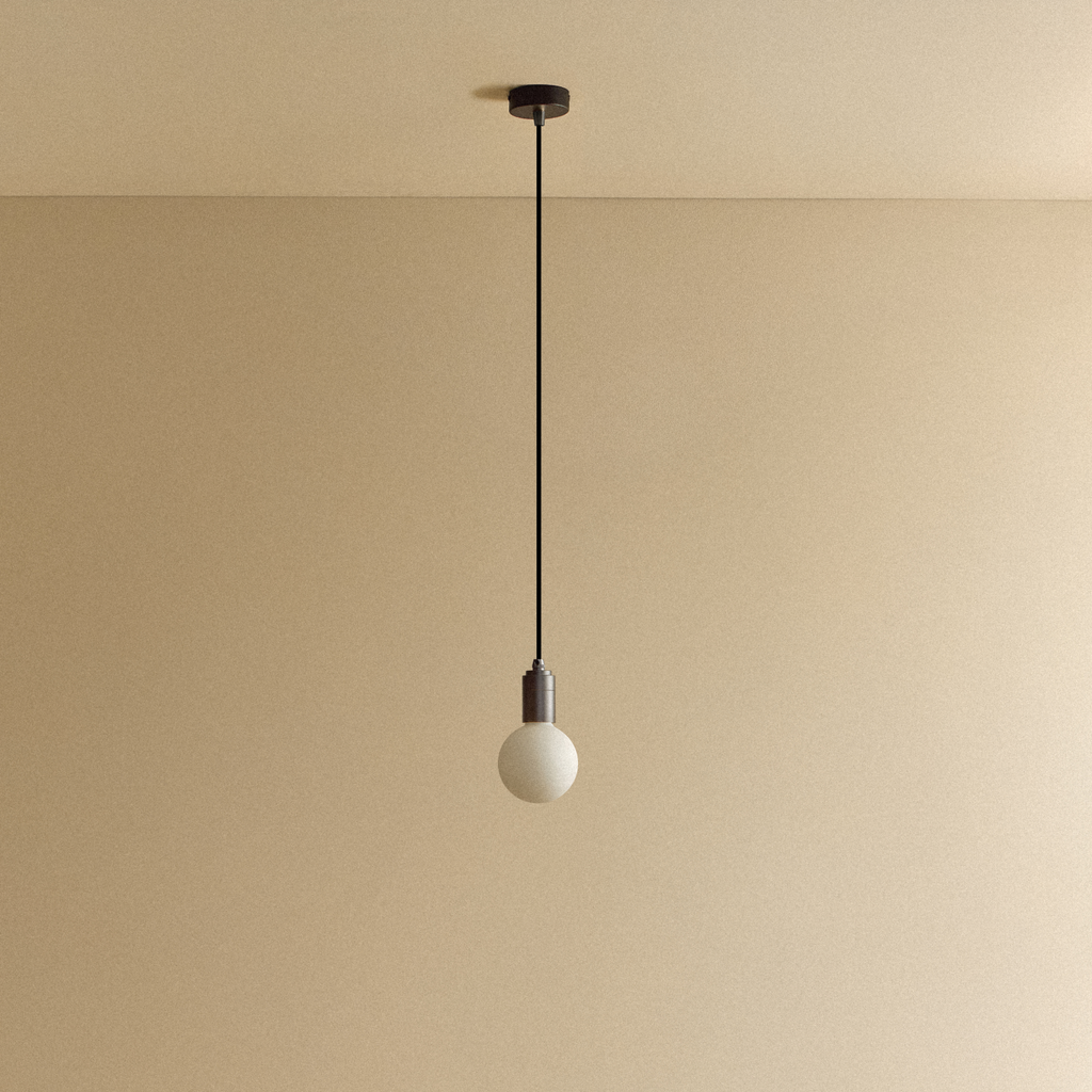 Tala Porcelain II Pendant Light in Graphite shown unlit