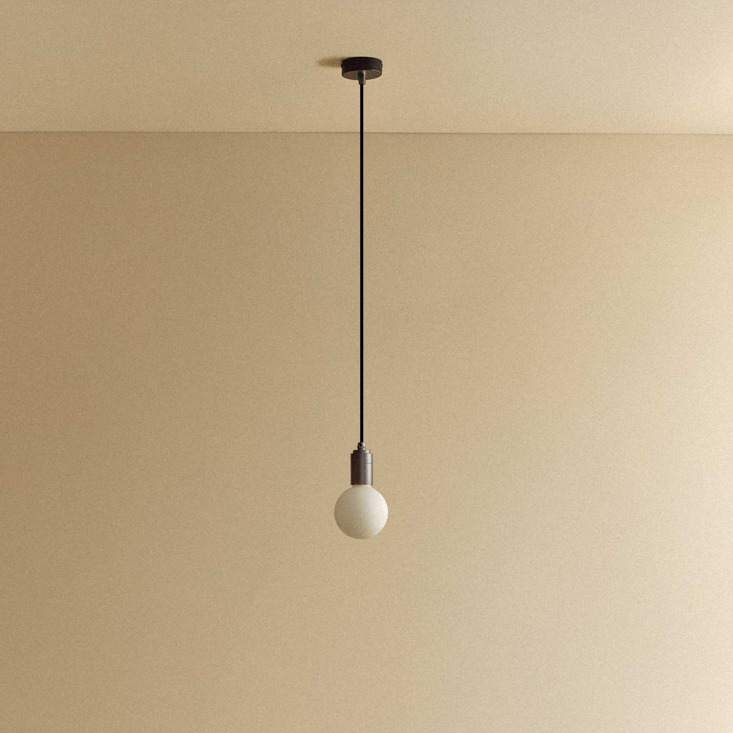 Tala Porcelain II Pendant Light in Graphite shown unlit
