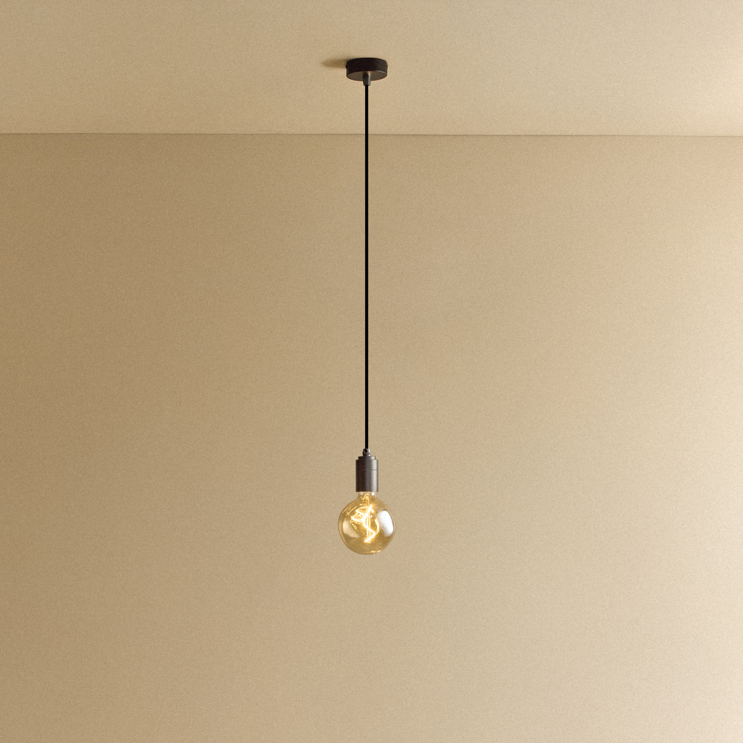 Tala Voronoi I Pendant Light in Graphite shown illuminated