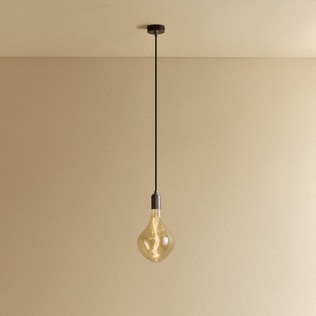 Tala Voronoi II Pendant Light in Graphite shown illuminated