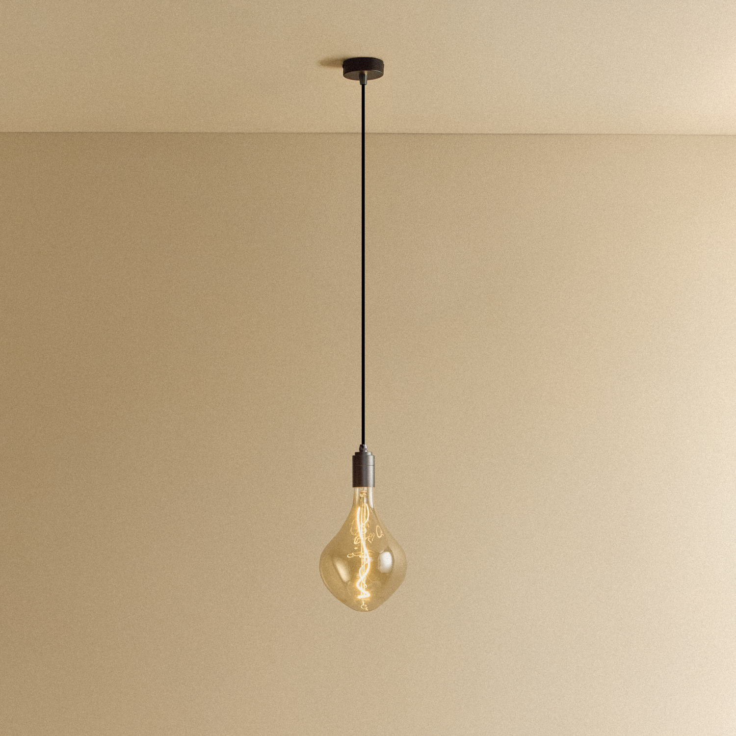 Tala Voronoi II Pendant Light in Graphite shown illuminated