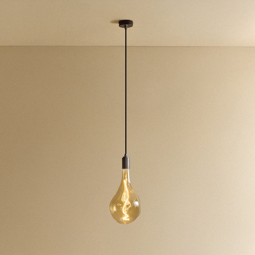 Tala Voronoi III Pendant Light in Graphite shown illuminated
