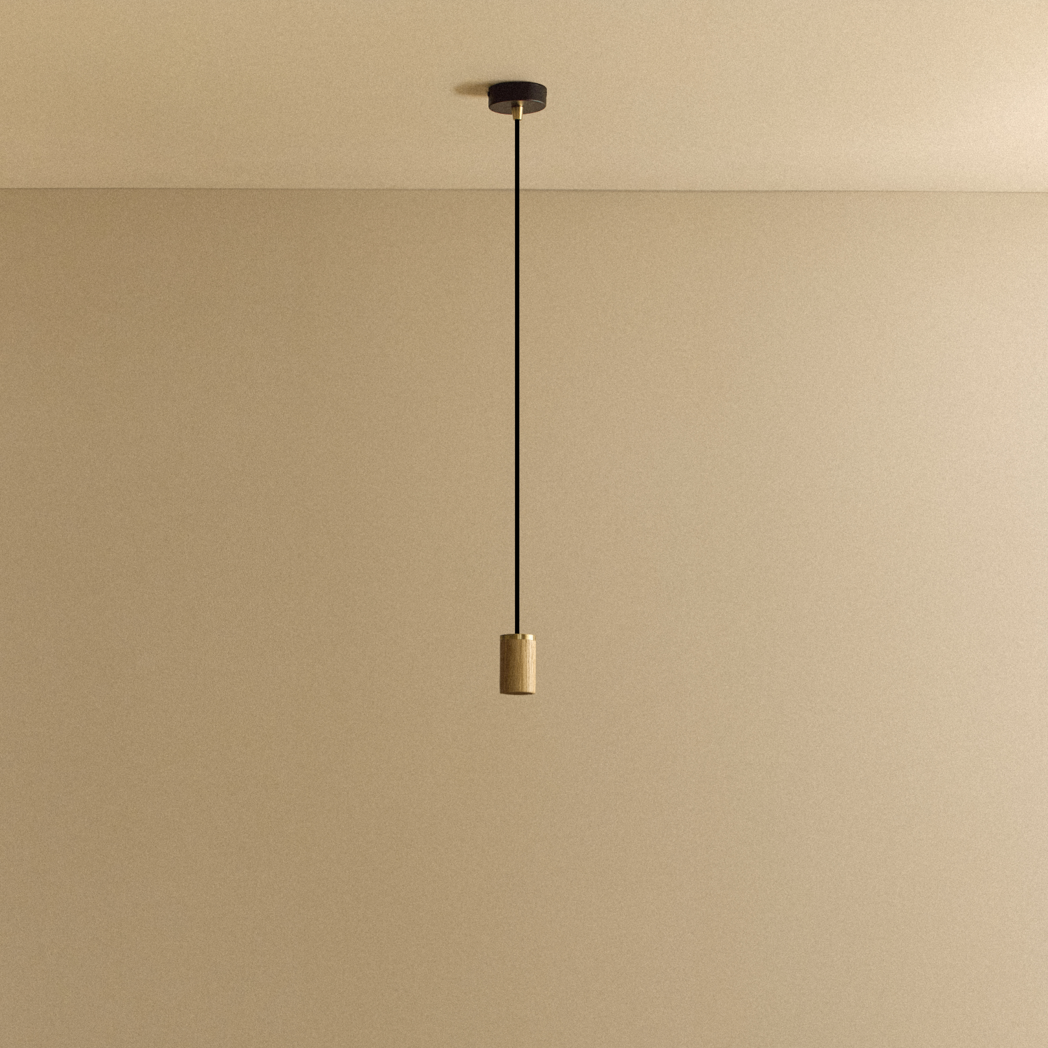 Tala Knuckle Pendant in Oak fixture shown without a bulb