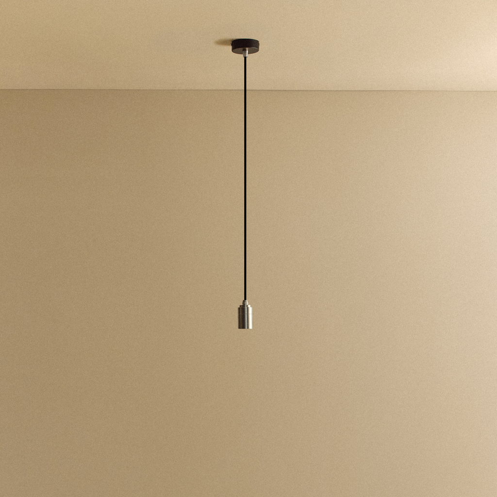 Tala Stainless Steel Pendant fixture shown without a bulb