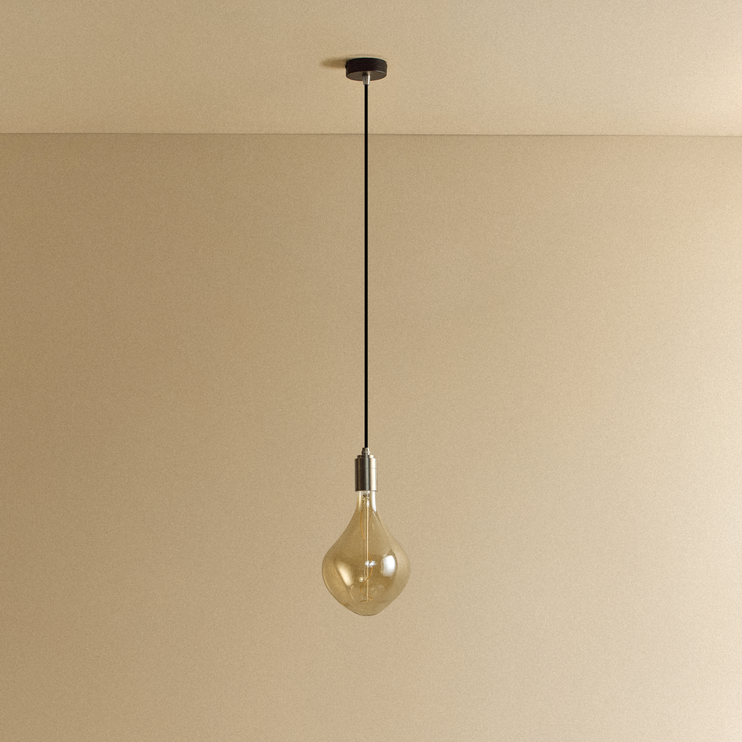 Tala Voronoi II Pendant Light in Stainless Steel shown unlit